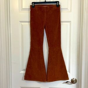 Chelsea and Violet girls flare corduroy pants caramel, coffee, color size large